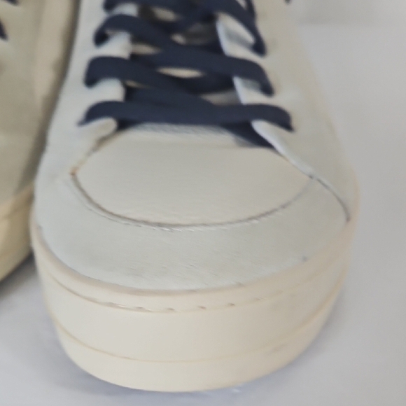 P448 White and Blue Sneakers Classic High-Top Design - Picture 8 of 14